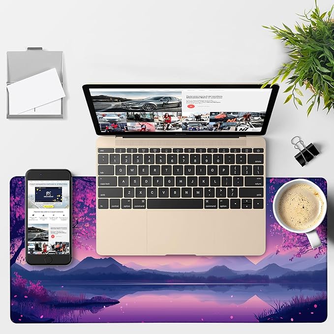 Gaming Desk Pad Large Extra Length Starry Sky Full Moon Mouse Pad Keyboard - Image 4