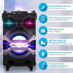 Pyle 500 Watt Portable BT Connectivity Karaoke Speaker System - Image 7