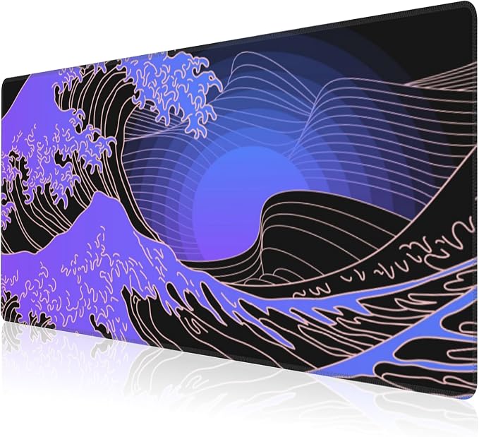 Mouse Pad, Large Ocean's Crest Leap Desk Mat, Extended Non-Slip Gaming Keyboard by NIYLYNSYN
