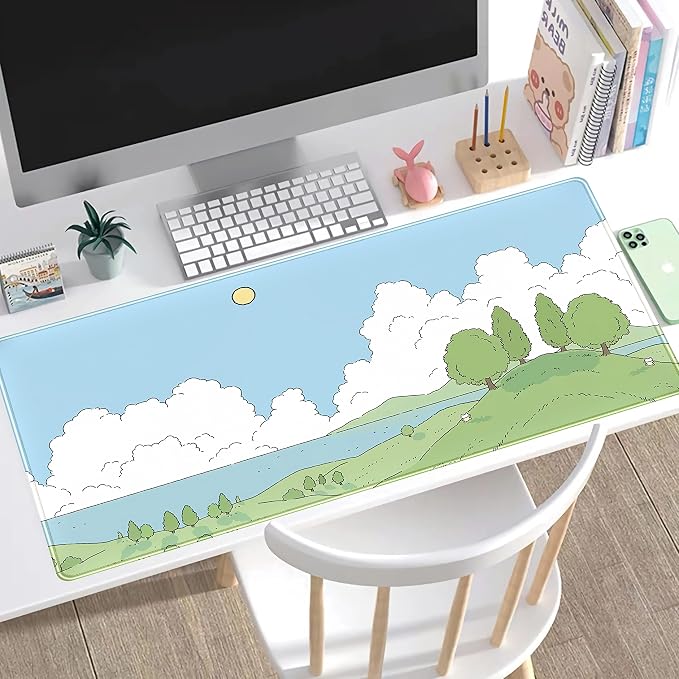 Cute Anime Desk Mat Kawaii Mousepad, Anime Street Aesthetics Desk Pad XXL - Image 2