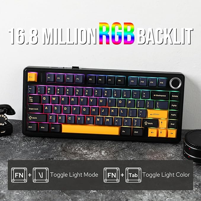 EPOMAKER x Aula F75 Gasket Mechanical Keyboard, 75% Wireless Hot Swappable - Image 5