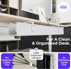 Ascrono Original No Drill Under Desk Cable Management Tray 14.1" - Image 5