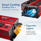 500W Power Inverter, Car/Light Truck 12V DC to 110V AC Converter USB and 3.0A - Image 4