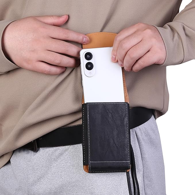 Phone Holster Pouch Case Belt Clip Loops Card Slot - Image 7