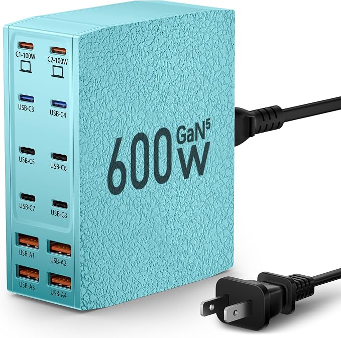 Charging Station, 12-Port USB C Charger Block by SAIPKYGS