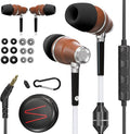 Symphonized Premium Wooden Airtube Headphones EMF Earbuds, 3D Sound, Microphone by Symphonized