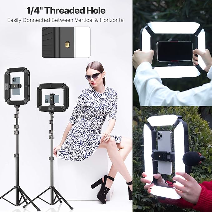 Smartphone Video Rig PICTRON U200 Handheld LED Ring Light Selfie Light Phone - Image 4