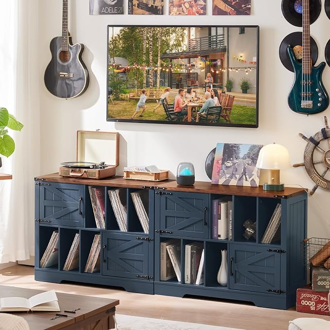 Large Record Player Stand with Vinyl Storage Up to 450 Albums, 39 Inch - Image 3