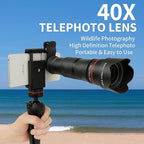 40X Telephoto Lens with Tripod for iPhone Android Phones, 2-in-1 Mobile Phone - Image 7