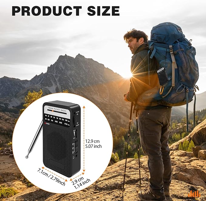 Portable Radio AM FM with Best Reception, Goodes Transistor Radio with Loud - Image 6