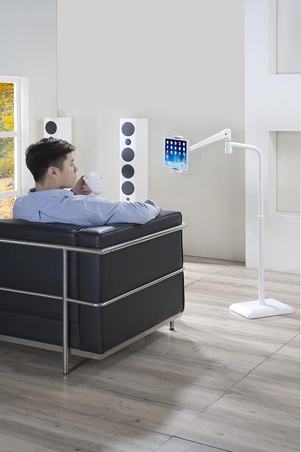 IDEE Tablet Floor Stand with 10lb Heavy Duty Base, 360 Degree Adjustable Tall - Image 4
