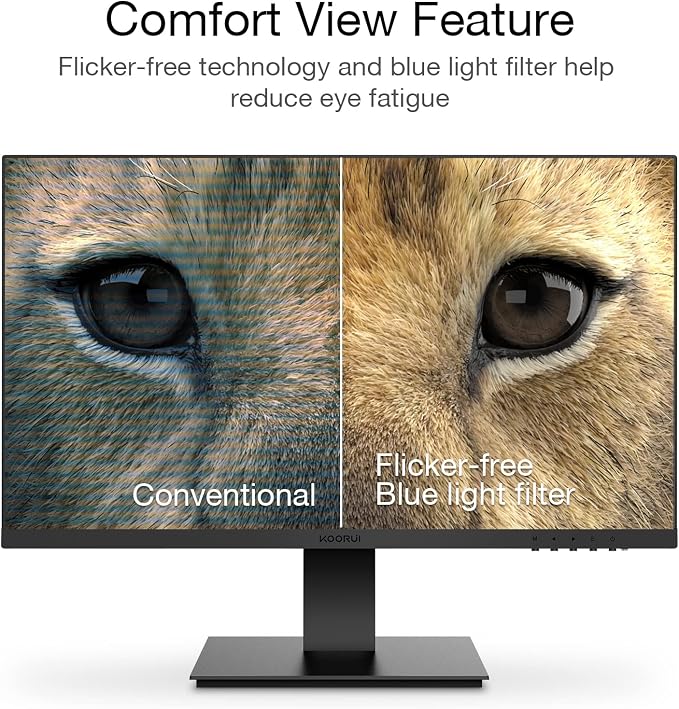 KOORUI Monitor 27 Inch 1080p PC Monitor 3000:1 Contrast Ratio - Image 4
