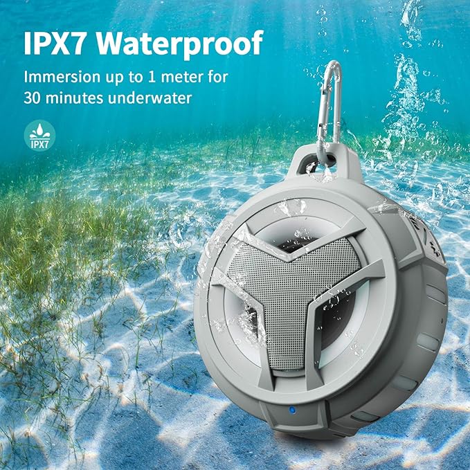 EBODA Shower Bluetooth Speaker, IPX7 Waterproof Portable Floating Speakers - Image 2