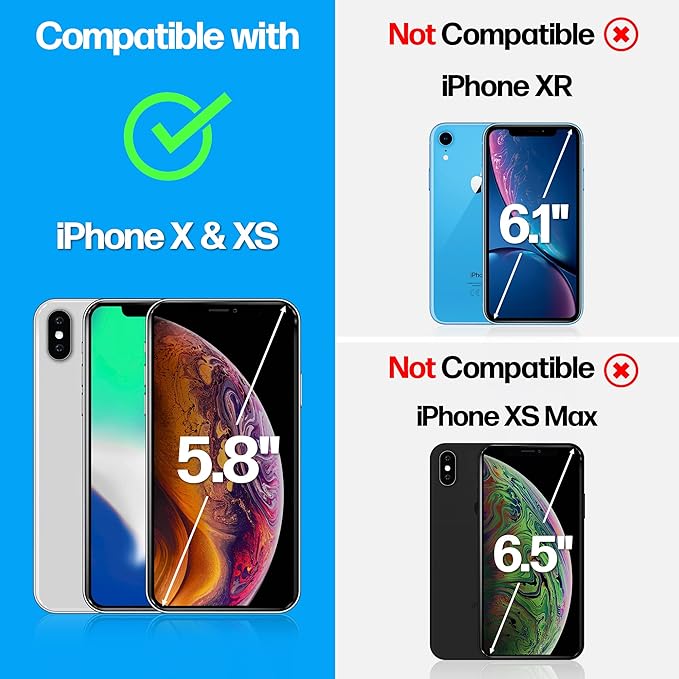 Power Theory Designed for iPhone X, iPhone Xs Screen Protector Tempered Glass - Image 3
