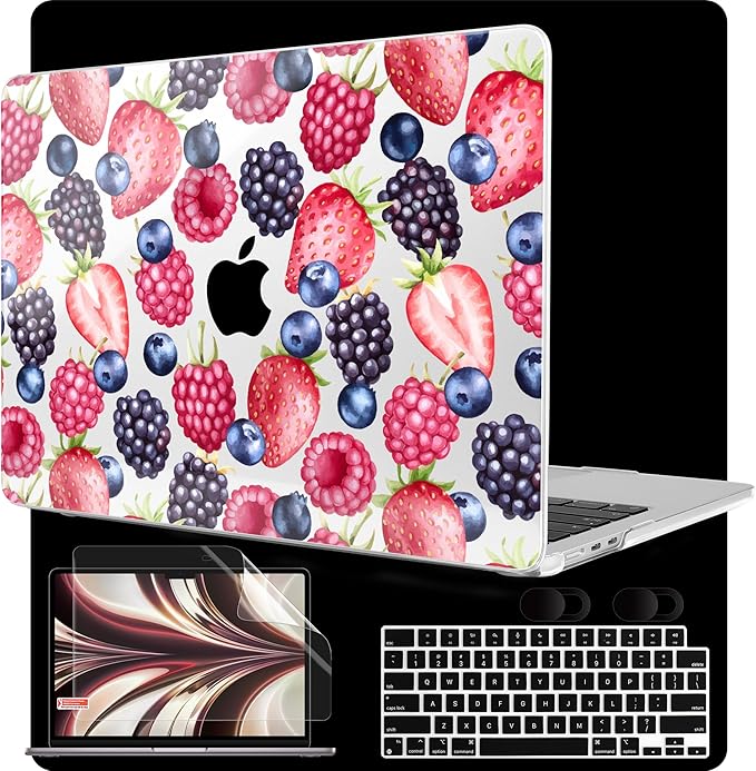 MEEgoodo Case for M4/M3/M2 MacBook Air 13.6 inch Case 2025 2024 2022, Fit Model by MEEgoodo