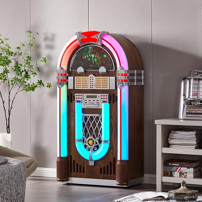 Arkrocket Saturn V Full Size Jukebox Vinyl Record Player Bluetooth USB SD CD - Image 4