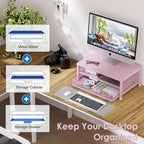 Desk Organizers and Accessories, 2-Tier Computer Monitor Stand Riser - Image 5