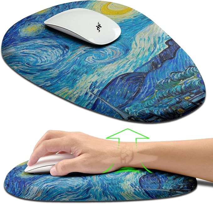 Hokafenle Ergonomic Mouse Pad Wrist Support, Terraced Slope Carpal Tunnel Wrist by Hokafenle