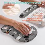2-in-1 Ergonomic Set, Wave Rise Keyboard Wrist Rest and Massage Bulge Slope - Image 4