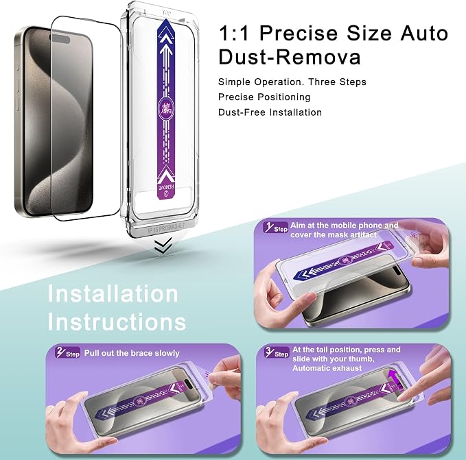 2 Pack Screen Protector Tempered Glass - Image 3