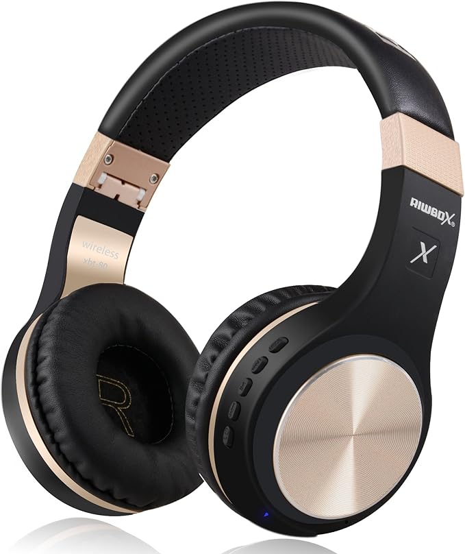 Riwbox Bluetooth Headphones, XBT-80 Folding Stereo Wireless Bluetooth by Riwbox