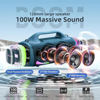 ZEALOT Bluetooth Speaker, 110W Peak Booming Sound Speakers Wireless, Dual - Image 2