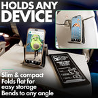 Airplane Phone Holder, Flexible Cell Phone Holder, Folding Cellphone Stand - Image 3