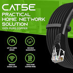 GearIt 50-Pack, Cat5e Ethernet Patch Cable 1 Foot - Image 8