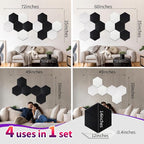 Mollywell Hexagon Acoustic Panels, Carved Patterns, Soundproofing, Decorative - Image 4