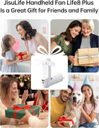 JISULIFE Handheld Fan with 4500 mAh Powerbank Max 37 Hours Runtime, Pocket - Image 8