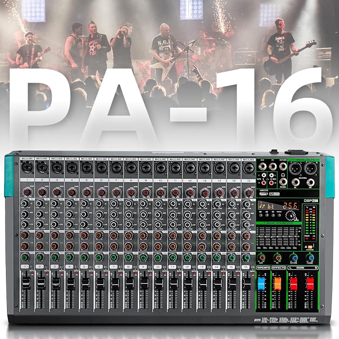 Depusheng PA16 Professional Audio Mixer Sound Board Console Desk System - Image 2