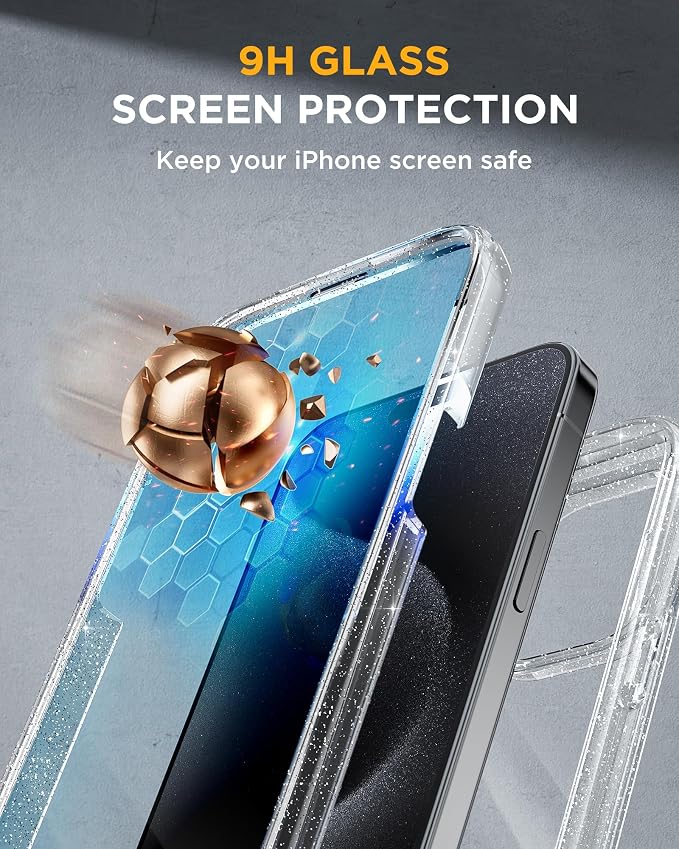 Miracase Glass Series for iPhone 15 Pro Max Case 6.7 Inch, Full-Body Drop Proof - Image 4