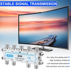 8 Way Coaxial Cable Splitter, Support 10-2602MHz, RG6 Compatible, Nickel-Plated - Image 4
