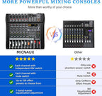 Audio Mixer 6 Channel Professional Mixer Console - Image 2