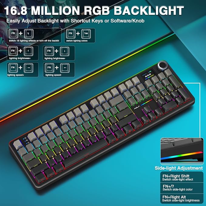 AULA F108 PRO - Wireless Mechanical Keyboard - Image 7