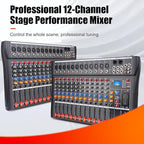 GX12 Professional Sound Board Console 12 Channel Mixer Interface Digital USB - Image 2