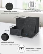 Wireless Charger with Desk Organizer, Pen Pencil Holder, Office Supplies and - Image 4