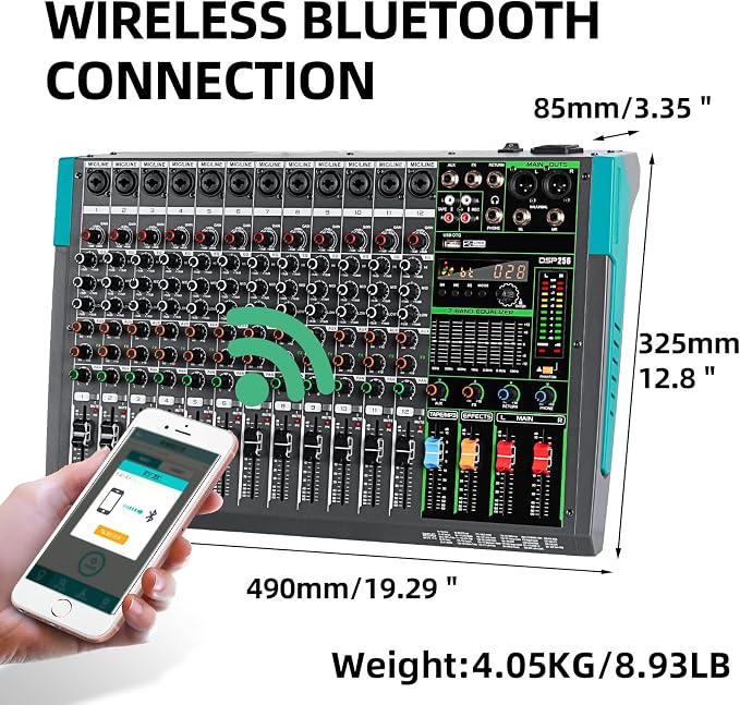 Depusheng PA12 Professional Audio Mixer Sound Board Console Desk System - Image 9