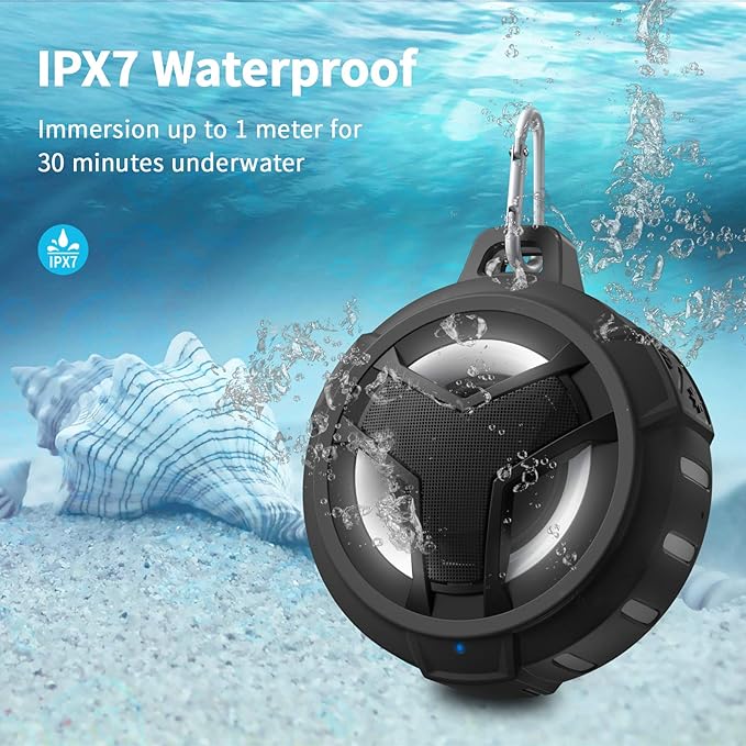 EBODA Bluetooth Shower Speaker, Portable Bluetooth Speakers, IP67 Waterproof - Image 2