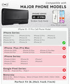 Leather Phone Holster for iPhone 17 Pro, 16 Pro, 15 Pro, XS – Belt Clip Case - Image 2