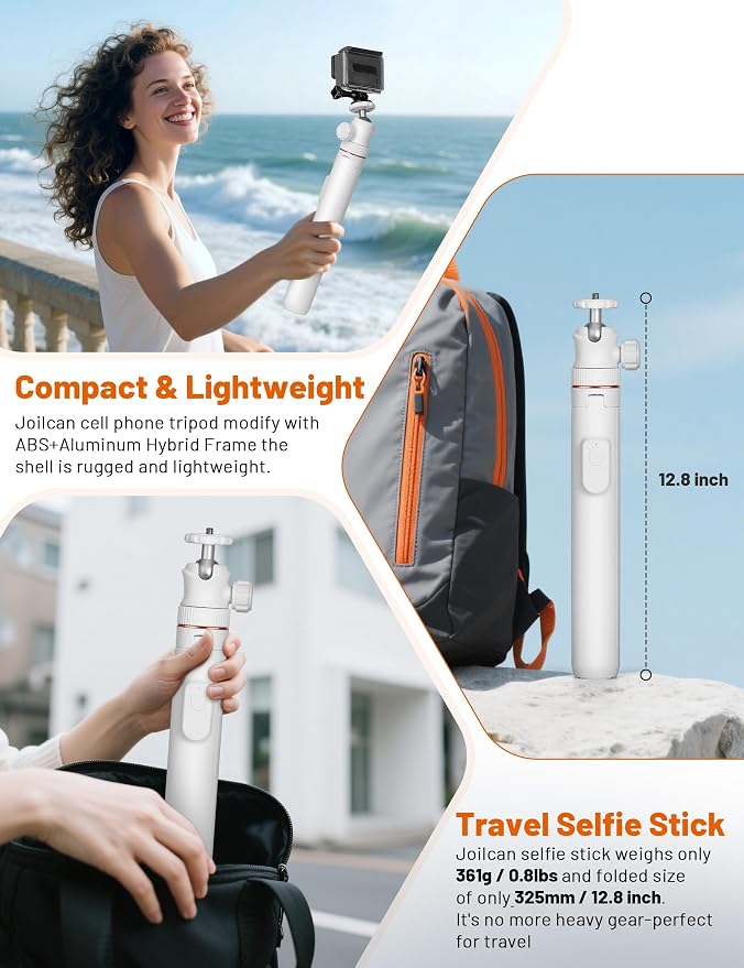 JOILCAN Tripod for iPhone & Camera, Extendable Portable Phone Tripod Stand for - Image 6