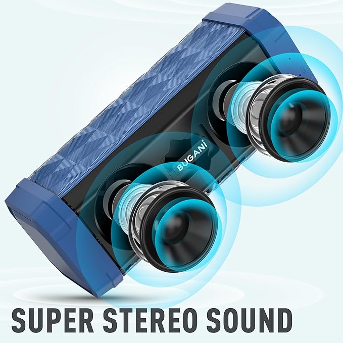 BUGANI Bluetooth Speakers Portable Bluetooth Speaker, 100ft Wireless Range - Image 3