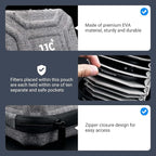 JJC 10 Pockets Hard Shell Lens Filter Bag Up to 95mm, Water Resistant & - Image 3