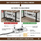 Extra Wide Under Desk Cable Management - Image 5