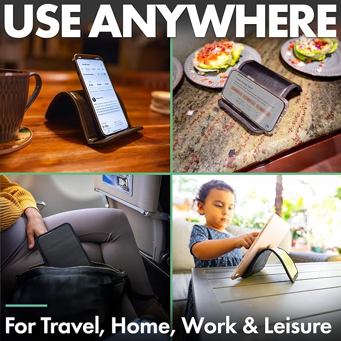 Folden Airplane Phone Holder, Foldable Cell Phone Stand Desk – Flexible Tablet - Image 6