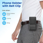 Mopaclle Phone Holster with Rotating Belt Clip, Rugged Cell Phone Belt Holder - Image 6