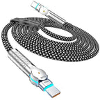 USB C to USB C Cable 6.6ft 240W, 180°Rotating USB C Cable Braided Type C by PINGXIN