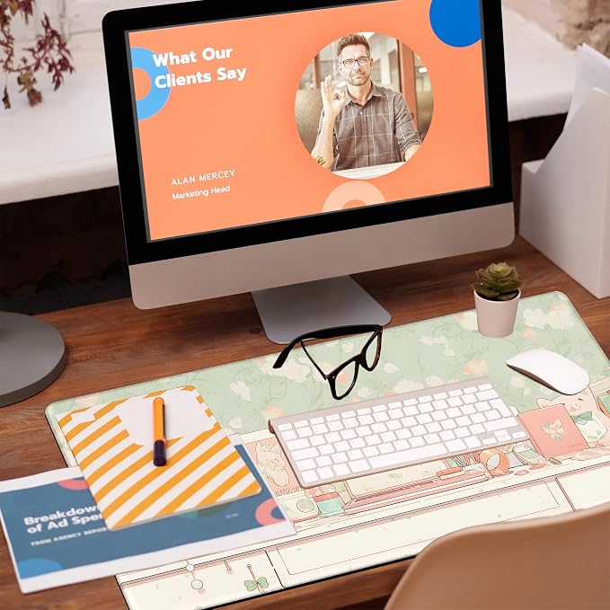 Desk Pad, Kawaii Anime Style Desk Mat, 31.5"x15.7" Extended Big Computer - Image 5