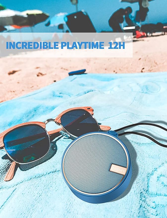 INSMY C12 IPX7 Waterproof Shower Bluetooth Speaker, Portable Small Speaker - Image 8