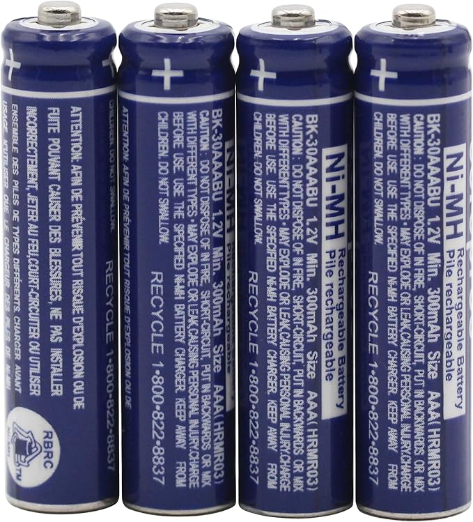 4-Pack BK-30AAABU Battery for Panasonic Cordless Phone BK30AAABU by Cerepros
